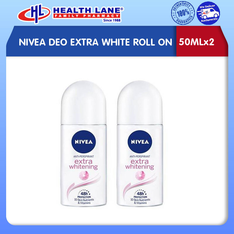 NIVEA DEO EXTRA BRIGHTENING ROLL ON (50MLX2)